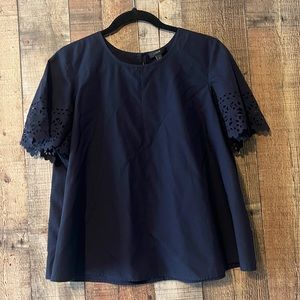 J. Crew Dark Blue Blouse